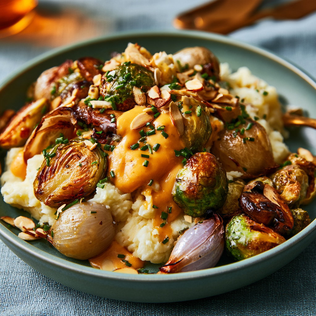 Roasted Veggie Bowl with Queso